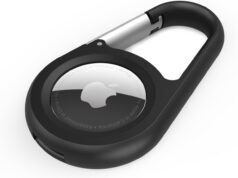 Belkin Apple AirTag Secure Holder with Carabiner – Durable Scratch Resistant Case With Open Face & Raised Edges – Protective AirTag Keychain Accessory For Keys, Pets, Luggage & More – Black