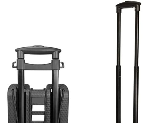 Acroma Folding Luggage Cart with 2 Elastic Ropes, 77 lbs Portable Hand Truck, 2-Wheeled Utility Dolly Cart Ideal for Travel, Moving, Shopping, Office Use and More