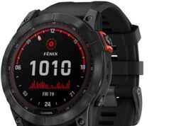 Garmin Fenix 7X Solar Multisport GPS Watch, Slate Grey with Black Band