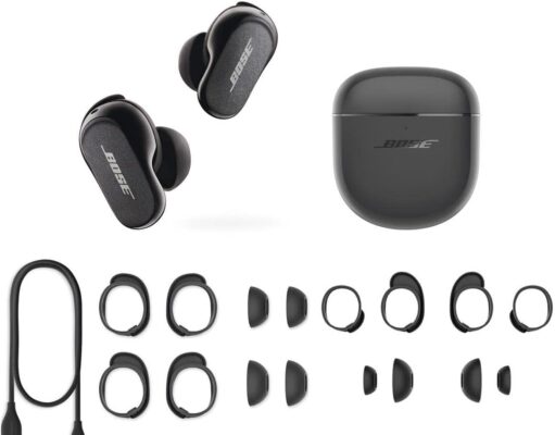 Bose QuietComfort Earbuds II, Triple Black with Alternate Sizing Kit