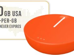 SIMO Solis Lite 4G LTE WiFi Mobile Hotspot + 50GB US Data Card, Local & International Coverage Router, Multi-Carrier Access, No Contract or SIM Card Required, 10 Connected Devices, 1GB/Month Lifetime