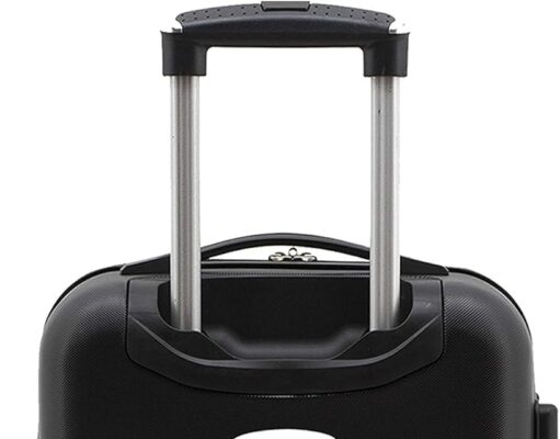 Wrangler Smart Luggage Set with Cup Holder and USB Port, Black, 20-Inch Carry-On