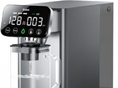 Stokk T1 Lite UV Reverse Osmosis Water Filter Countertop, Reverse Osmosis System with Carafe Alkaline Boost, 6-Stage RO Water Filtration System, NSF/ANSI 58&372, Reduce TDS PFAS Water Purifier (Grey)