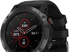 Garmin – Fenix 5X Plus, Sapphire, Blk W/Blk BND, NA, Refurbished