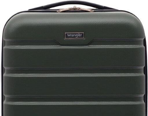 Wrangler Hardside Carry-on Spinner Luggage, Deep Depth, 20-Inch