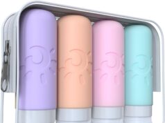 Travel Bottles for Toiletries, TSA Approved Travel Containers 3oz Leak Proof Travel Tubs Refillable Liquid Travel Accessories for Shampoo Conditioner Lotion Body Wash(Multicolored C)