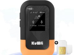 KuWFi 4g Mobile Hotspot, 2G Data 4G Pocket Mobile Wireless Router Portable WiFi Hotspot Supports 10 Devices Work with Indoor and Outdoor Mechanical Style