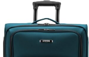U.S. Traveler Anzio Softside Expandable Spinner Luggage, Teal, Checked-Large 30-Inch