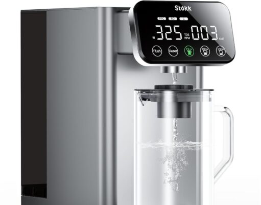 Stokk E1 Reverse Osmosis Water Filter Countertop, 5 Stage RO Water Filter System, NSF/ANSI 58 Certified, Reduces PFAS Chlorine Bad Taste, Portable No Installation Water Purifier for Home Office