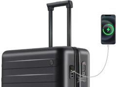 Carry on Luggage 22x14x9in Airline Approved with USB Port, 20 Inch Hardshell Spinner Hardside Suitcase with Wheels, TSA Lock for 3-5 Days Travel Quick Getaway Business, 38L, Pirate Black