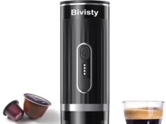 Portable Espresso Maker for Travel, Camping Coffee Machine, Electric Self-Heating With USB-C, Ground Coffee Compatible with Nespresso & Dolce Gusto for RV, Outdoor, Office (black)