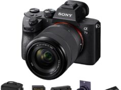 Sony Alpha a7 III 24MP UHD 4K Mirrorless Camera with 28-70mm Lens – Bundle 32GB SDHC U3 Card, Camera Case, 55mm Filter Kit, Spare Battery, Cleaning Kit, Memory wallet, Card Reader, PC Software Package