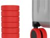 AWINNER 8 Pack Luggage Wheels Covers – Silicone Luggage Wheel Protector Covers for most 8 Spinner Wheel Suitcases or Office Chair Caster,Durable,Mute and Shock Absorption (Red)