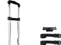 Backpack Trolley Wheeled Cart-Backpack Hand Truck with Luggage Strap,Aluminium Alloy Folding Trolley Cart for Bags Backpack Travel Luggage Cart