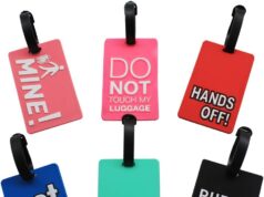 Mziart Funny Luggage Tags Set of 6 Colorful Unique Travel Baggage Bag Tags Suitcase Identify Labels for Women Men