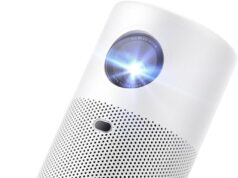 NEBULA Capsule Air Google TV Projector, Officially Licensed Netflix, 720p Smart Mini Projector with Wi-Fi and Bluetooth, 2 Hours of Playtime, Dolby Digital, Ultra Portable for Any Space