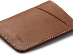 Bellroy Card Sleeve (Premium Leather Card Holder or Minimalist Wallet, Holds 2-8 Cards or Business Cards, Folded Note Storage) – Hazelnut
