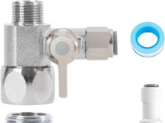 Water Line Splitter,Brass Water Supply Valve,Faucet Valves,Feed Water Adapter for Refrigerators, Ice maker, Reverse Osmosis,RO Water Filter Systems