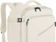 MATEIN Large Travel Backpack Women, Lightweight Carry on Backpack & Hidden Shoulder Straps, Waterproof Anti-Theft Backpacks for Flight, Expandable Hiking Weekend Backpacks, Travelling Gifts, Beige