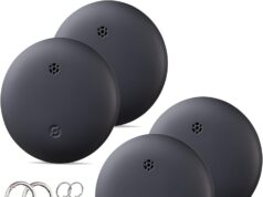 Reyke Smart Tag, Air Tracker Luggage Tracker, Works with Apple Find My (iOS Only), Item Locator for Key, Luggage, Backpack, Wallet, IPX6 Waterproof, 4 Pack