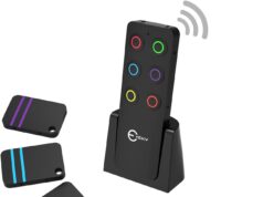 Esky Key Finder – Wallet Tracker, Key Finders & Trackers with 80dB Noise Sound and 6 Receivers – Wallet Finder and Item Locator for Finding Key, Remote, Wallet and Passport, Batteries Included (Black)