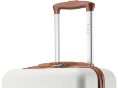 Kono Small Carry on Suitcase 20 Inch Hardside Carry on Luggage Suitcase with Spinner Wheels, Lightweight Rolling Cabin Suitcase for Airplanes Travel (Cream White, For 1-3 Days Travel)