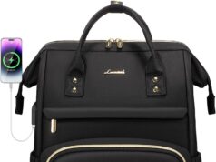 LOVEVOOK Laptop Backpack,15.6 Inch Professional Womens Purse Computer Bag Nurse Teacher Backpack,Waterproof College Work Bags Carry on Travel Back Pack with USB Port,Black