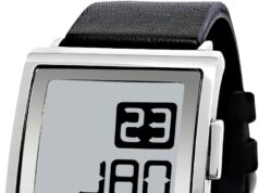 BERNY Men’s Digital Sports Watch E-Ink Display Fashion LED E-Paper Watch Curved Dial Leather Band Watches with Two-time Zone Waterproof Wristwatches