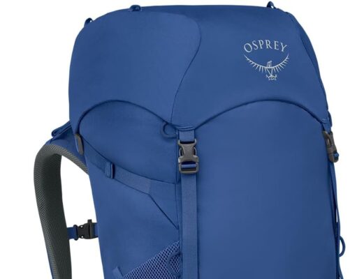 Osprey Rook 65L Men’s Backpacking Backpack, Astology Blue/Blue Flame