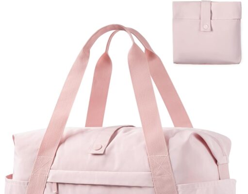 BAGSMART For Spirit Airlines Personal Item Bag, 23L Foldable Weekender Bags for Women Gym Tote Overnight Bag for Travel