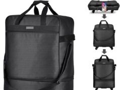 Hanke Suitcases with Wheels Expandable Foldable Luggage Bag Suitcase Collapsible Rolling Travel Bag Duffel Bag for Men Women Lightweight Suitcases without Telescoping Handle