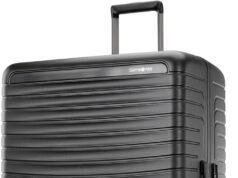 Samsonite Framelock Max Hardside Luggage with Spinner Wheels, Lightweight zipper-less, LARGE SPINNER, ASPHALT BLACK