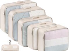 DIMJ Packing Cubes for Travel – 8 Pcs Lightweight Travel Cubes for Packing, Mesh Travel Packing Cubes Travel Packing Organizers with Large Toiletries Bag