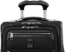 Travelpro Platinum Elite Softside Expandable Carry on Luggage, 8 Wheel Spinner Suitcase, USB Port, Suiter, Men and Women, Shadow Black, Carry On 21-Inch