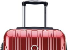 DELSEY PARIS Helium Aero Hardside Expandable Luggage with Spinner Wheels, Brick Red, Carry-on 21 Inch
