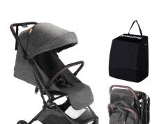 Lightweight Baby Stroller, Mom’s Choice Gold Award Winner, Ultra Compact & Airplane-Friendly Travel Stroller, One-Handed Folding Stroller for Toddler, Only 11.5 lbs, Black