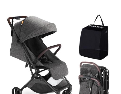 Lightweight Baby Stroller, Mom’s Choice Gold Award Winner, Ultra Compact & Airplane-Friendly Travel Stroller, One-Handed Folding Stroller for Toddler, Only 11.5 lbs, Black