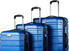 Coolife 3-Piece Lightweight Hardside Spinner Luggage Set with TSA Lock