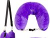 Travel Neck Pillow Stuffable with Clothes, Stuffable Neck Pillow for Travel, The Fillable Neck Pillow Storage Bag, Soft Velvet Neck Pillow Case Cover, Packable Airplane Travel Pillow