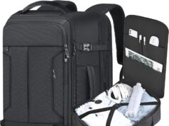 Large Travel Backpack, Carry On Backpack, 50L Backpack, 18 Inch Convertible Lightweight Expandable Travel Back Pack for Men Carry on, TSA Black Luggage Suitcase Backpack