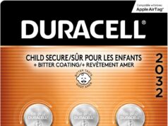 Duracell 2032 Lithium Battery. 9 Count Pack. Child Safety Features. Compatible with Apple AirTag, Key Fob, and Other Devices. CR2032 Lithium 3V Cell. 2032 Battery, Lithium Coin Battery