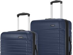 Samsonite Evolve SE Hardside Expandable Luggage with Spinners, Classic Navy, 2PC SET (Carry-on/Medium)