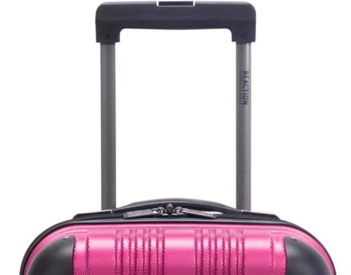 Kenneth Cole REACTION Out of Bounds Lightweight Hardshell 4-Wheel Spinner Luggage, Magenta, 20-Inch Carry On