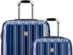 Delsey Luggage Aero 2 Piece Set (21″ Carry-On & 25″) (Cobalt Blue)