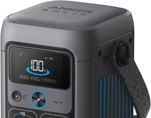 Anker SOLIX C200 DC Power Bank Station (60,000mAh), 192Wh Portable Power Station, LiFePO4 Battery, 200W Solar Generator, for Outdoor Camping, Traveling, and Emergencies (No Wall Charger Included)