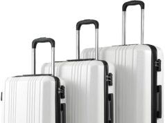 Coolife Luggage Expandable Suitcase PC+ABS 3 Piece Set with TSA Lock Spinner 20in24in28in