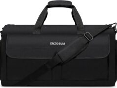 Garment Bags for Travel Large Suit Bag for Men Carry On Garment Bag Convertible Garment Duffle Bag with Shoes Compartment,2 in 1 Hanging Dress Suitcase Suit Travel Bags,Black