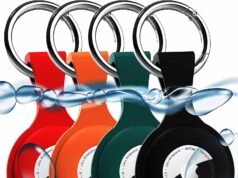 4 Pack AirTag Holder with Keychain AirTag case with Anti-Lost Keychain, Protective Air Tag, Item Finders, for for Dog, Cat, Luggage, Wallet, Backpacks