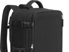 Travel Backpack for Men Women, Large Carry On Backpack, Personal Item Bag Airline Approved, Laptop Backpack 17.3 inch, Business Work Gym Weekender Bag, Black