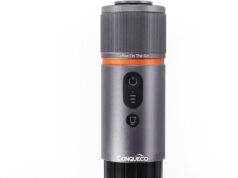 CONQUECO Portable Espresso Machine Travel: 12v Car Coffee Maker for Camping – Small Electric – 2.5 Mins Heating – 8 Cups Espresso for One Charge